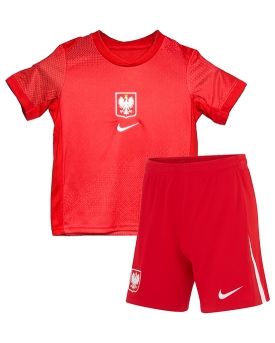 Polonia Maglia Gara Trasferta Repliche Europei 2024 Bambino